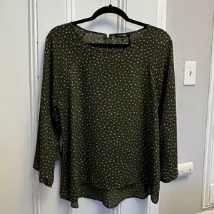 Papermoon Green Top Quarter Sleeve Size Medium